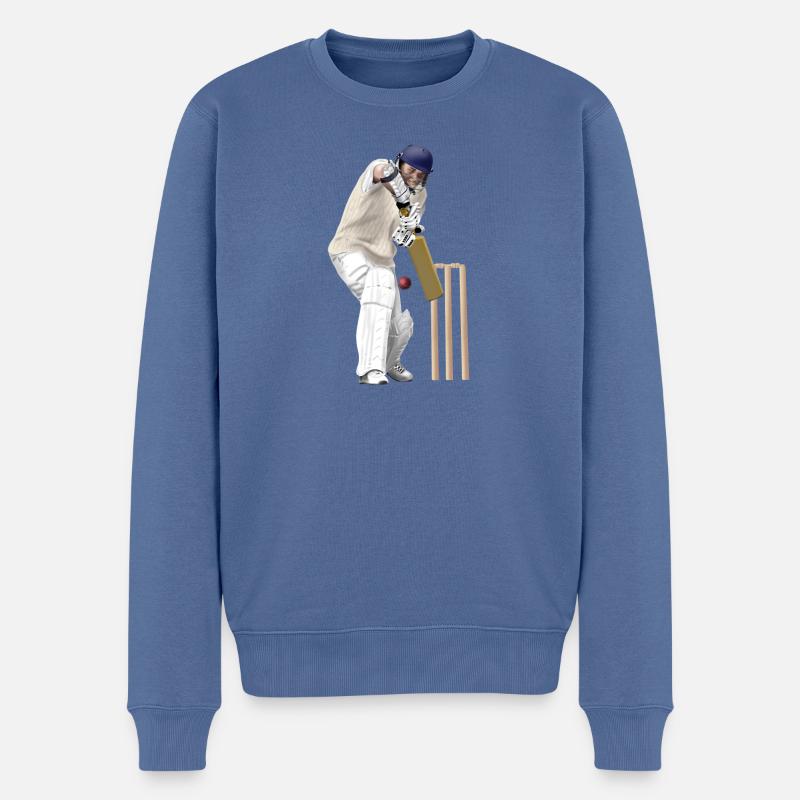 Cricket - Männer Premium Bio Pullover - Taubenblau