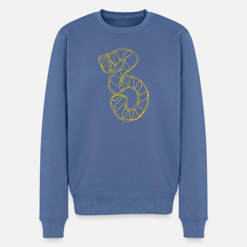 T-shirt avec un 3 dessus - Pull Premium bio Homme - bleu pigeon