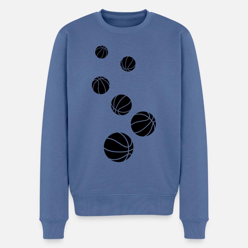 Basketball symbol - Männer Premium Bio Pullover - Taubenblau