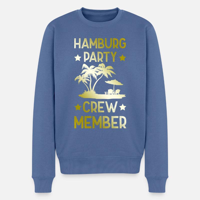 Hamburg Party Crew - Pull Premium bio Homme - bleu pigeon