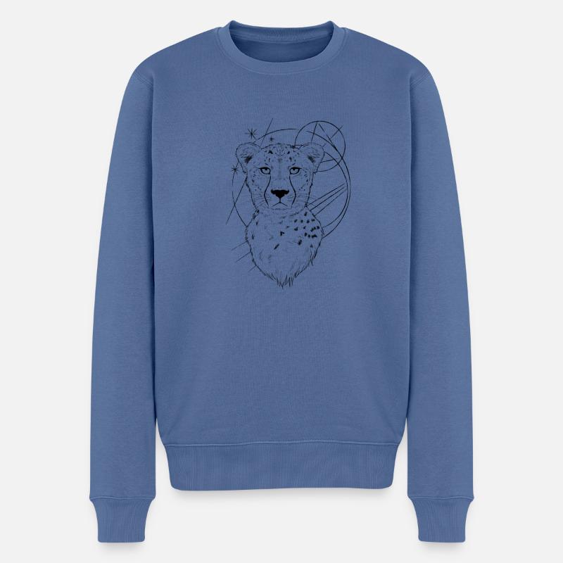 Geopardy - Männer Premium Bio Pullover - Taubenblau