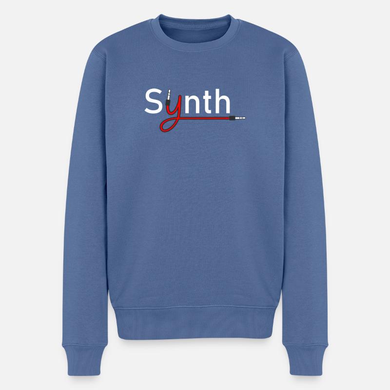 Synthétiseur Synth - Pull Premium bio Homme - bleu pigeon