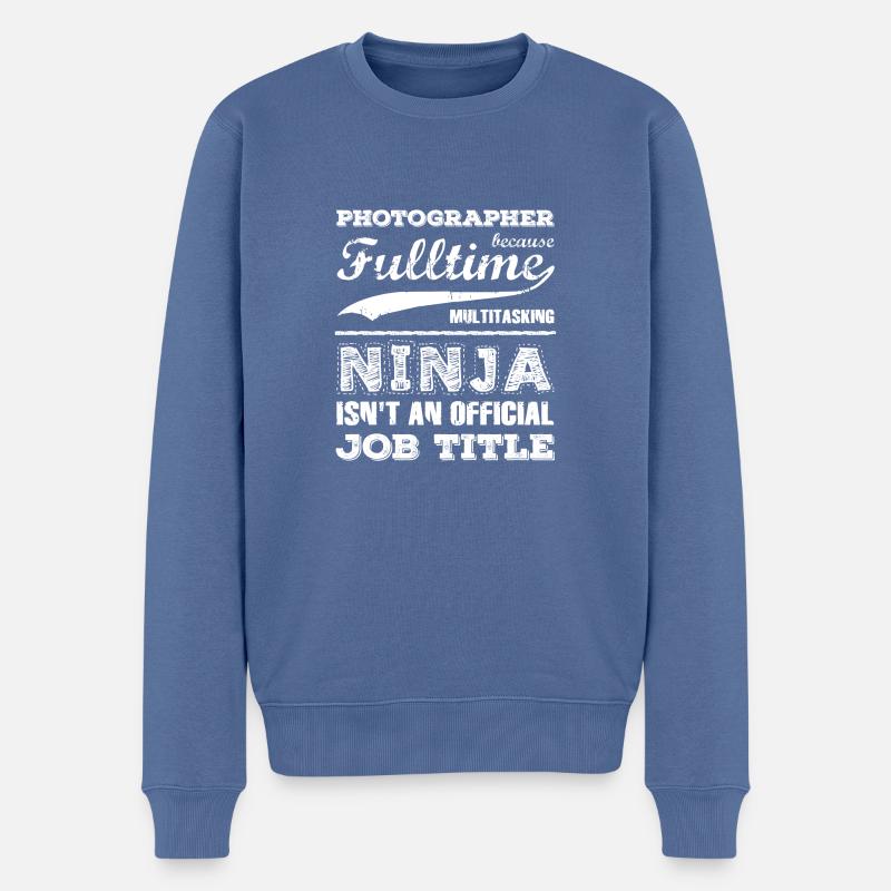 Photographer - Männer Premium Bio Pullover - Taubenblau