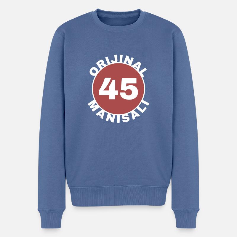 Manisa - Pull Premium bio Homme - bleu pigeon