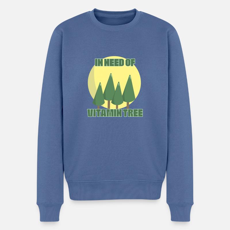 Vitamin Tree - Männer Premium Bio Pullover - Taubenblau