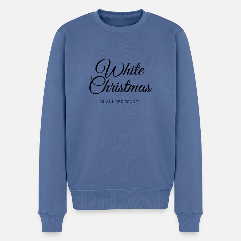 Réveillon - Pull Premium bio Homme - bleu pigeon