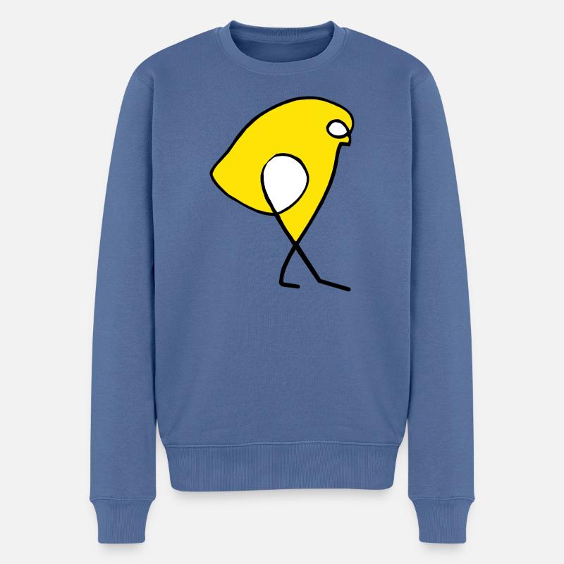 Spatz - Männer Premium Bio Pullover - Taubenblau