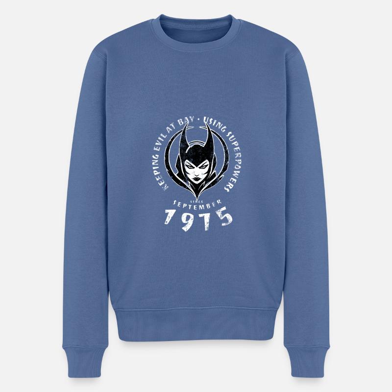 50. Geburtstag Using Superpowers Since 09/1975 - Männer Premium Bio Pullover - Taubenblau