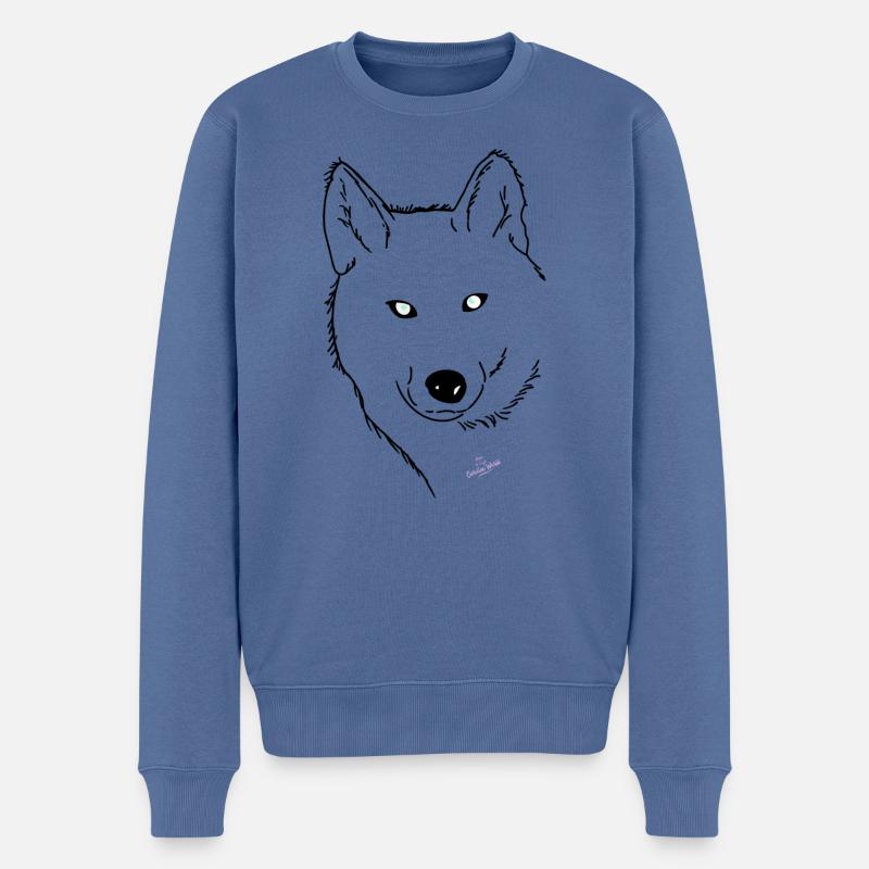 Snow - Pull Premium bio Homme - bleu pigeon