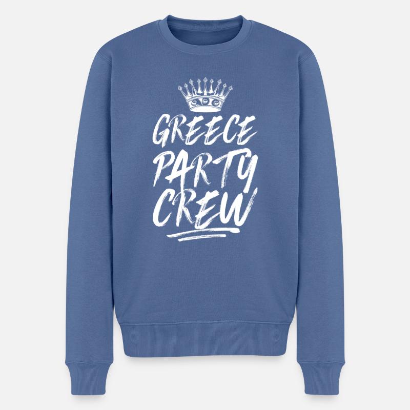 L’équipe du parti grec dit - Pull Premium bio Homme - bleu pigeon