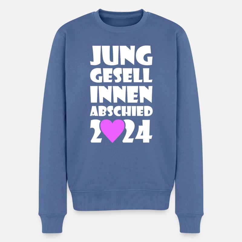 Junggesellinnenabschied 2024 - Männer Premium Bio Pullover - Taubenblau