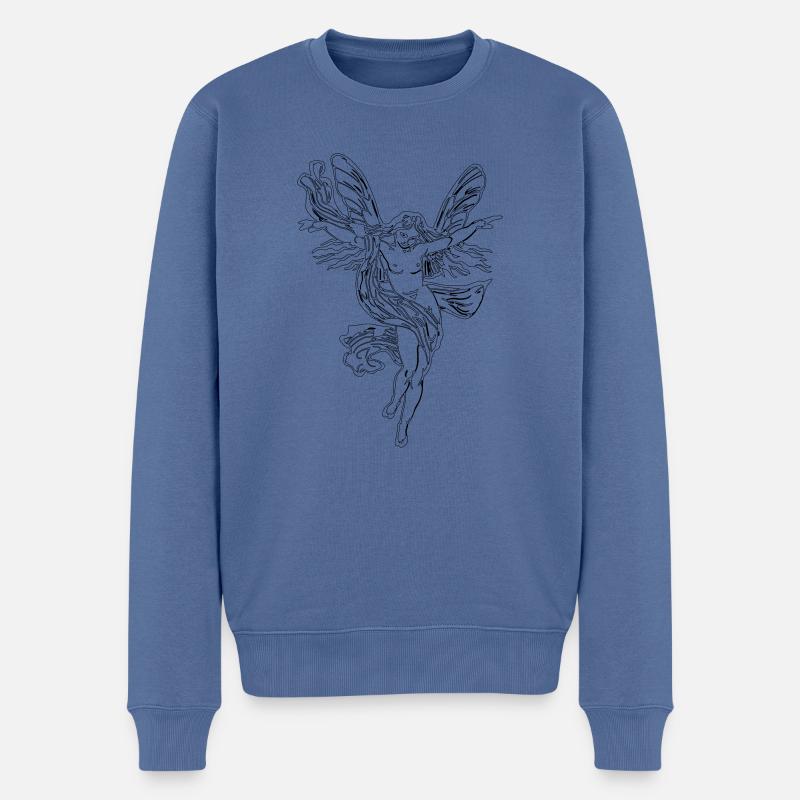 Engel Art - Männer Premium Bio Pullover - Taubenblau