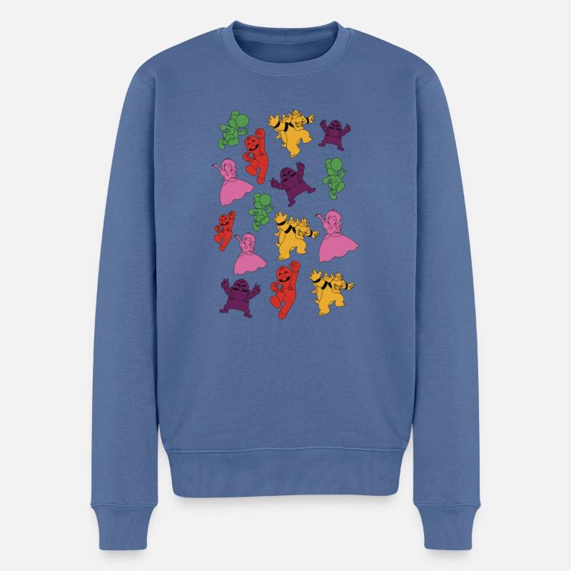 SUPER DOODLE - Pull Premium bio Homme - bleu pigeon