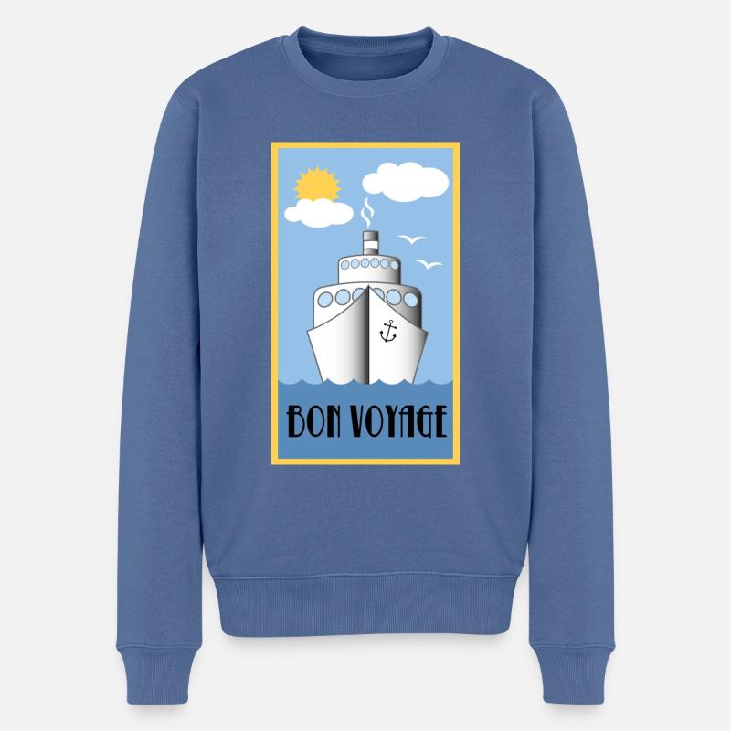 Kreuzfahrt - Männer Premium Bio Pullover - Taubenblau