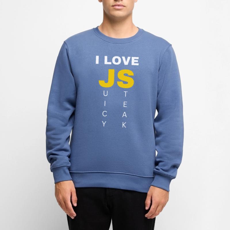 JavaScript web developer funny programming Men's Premium Organic Jumper