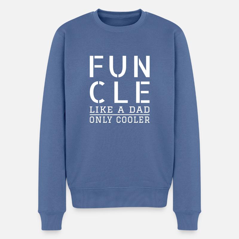 Funcle - Fun Uncle - Männer Premium Bio Pullover - Taubenblau