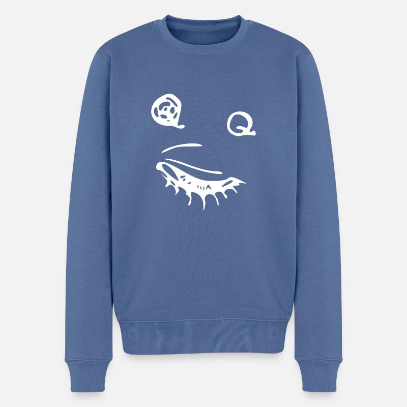 Smiley - Pull Premium bio Homme - bleu pigeon