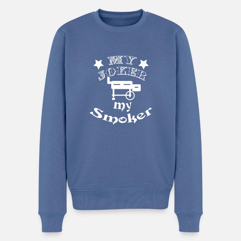 Joker Smoker - Männer Premium Bio Pullover - Taubenblau