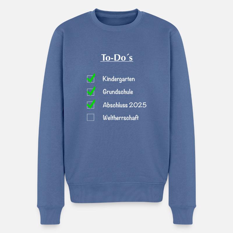 To Do´s Abschlussjahr 2025 Design - Männer Premium Bio Pullover - Taubenblau