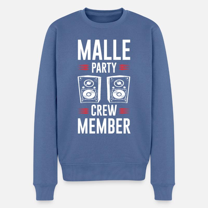 Équipage de Malle Party - Pull Premium bio Homme - bleu pigeon