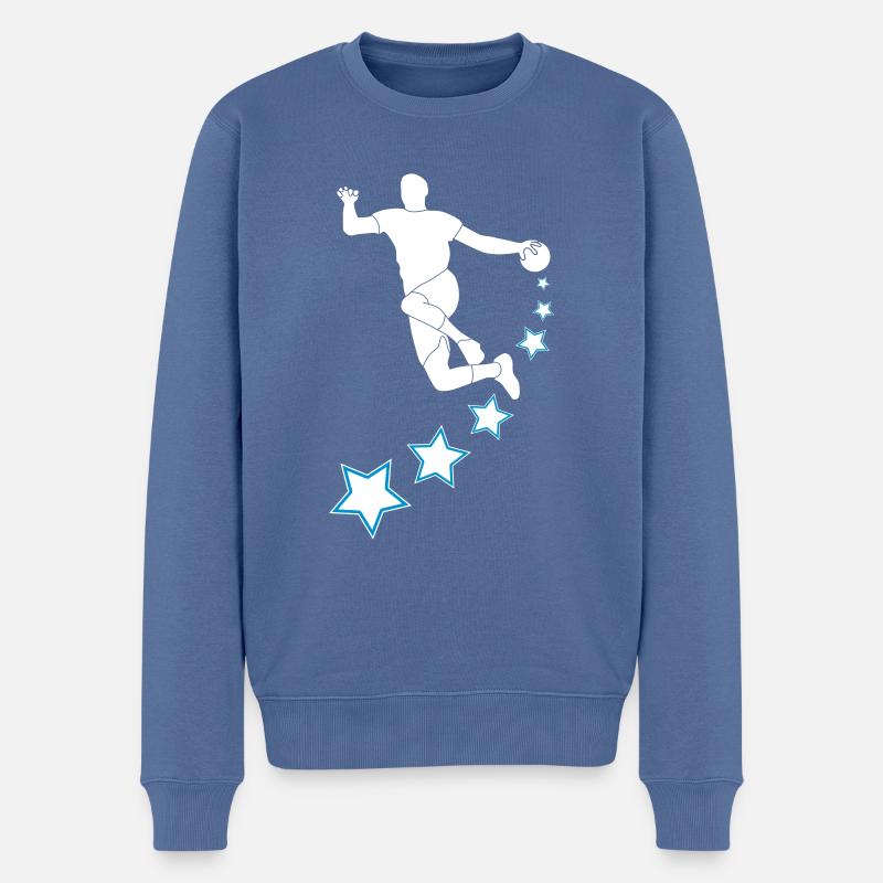 STAR 2 - Männer Premium Bio Pullover - Taubenblau