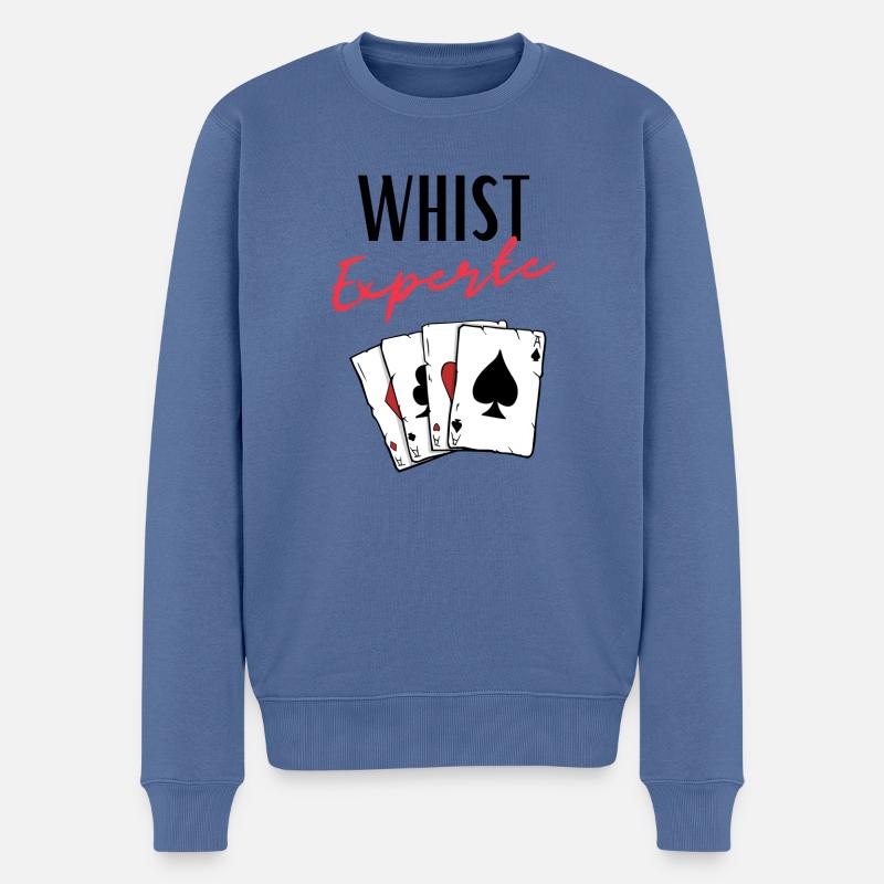 Expert du whist - Pull Premium bio Homme - bleu pigeon