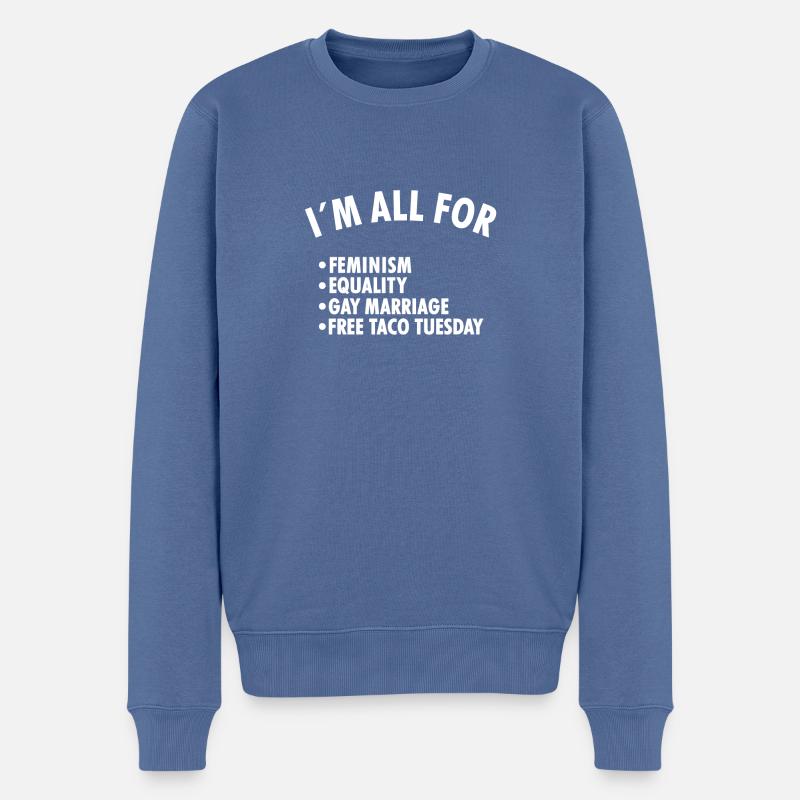 Homo-Ehe, Feminismus, Gleichberechtigung - Männer Premium Bio Pullover - Taubenblau