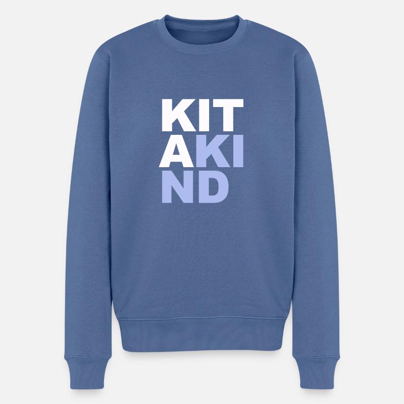 Kita Kind! - Männer Premium Bio Pullover - Taubenblau