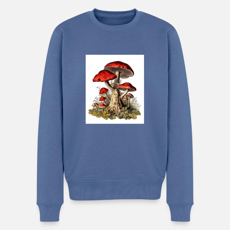 My Design - Männer Premium Bio Pullover - Taubenblau