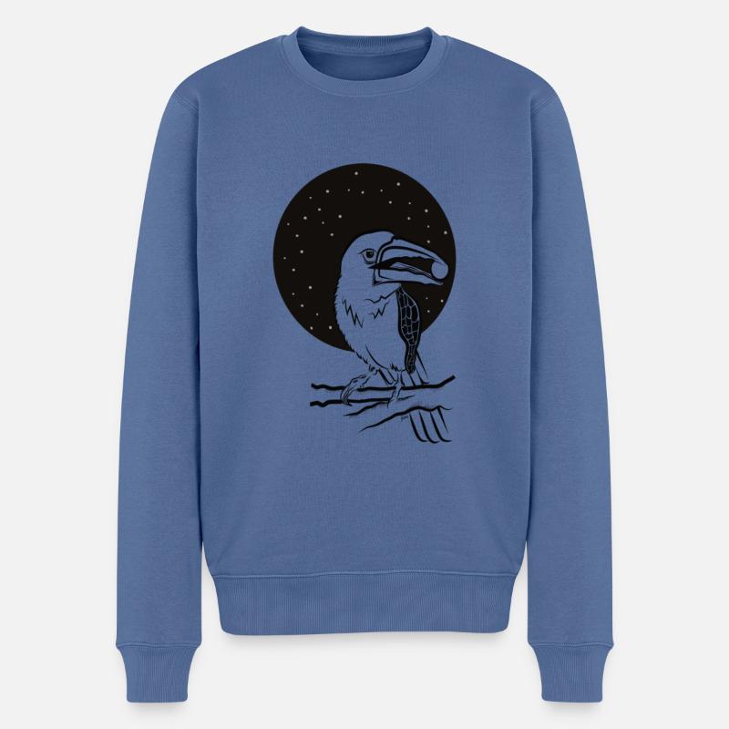 TUCAN AMAZON - Männer Premium Bio Pullover - Taubenblau