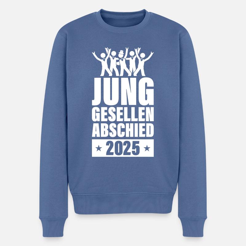 Junggesellenabschied 2025 Jga - Männer Premium Bio Pullover - Taubenblau
