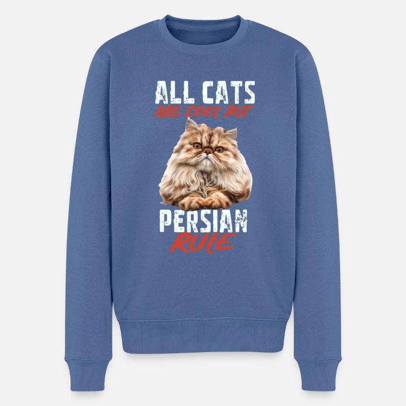 Perse - Pull Premium bio Homme - bleu pigeon