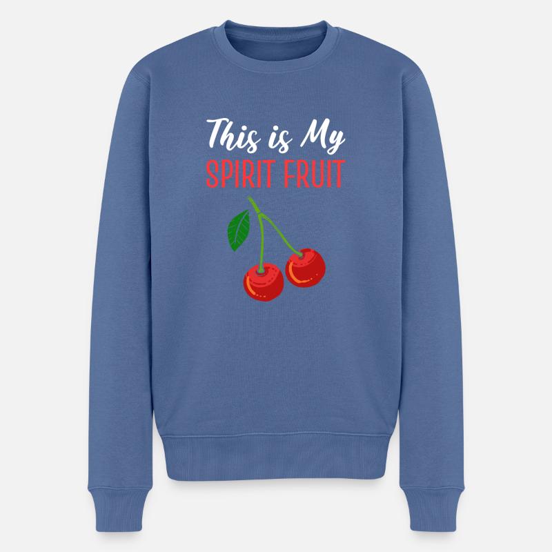 Geisterfrucht Obstpflücker Geschenk - Männer Premium Bio Pullover - Taubenblau