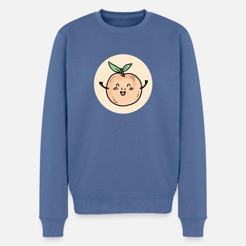 Abricot joyeux - Pull Premium bio Homme - bleu pigeon