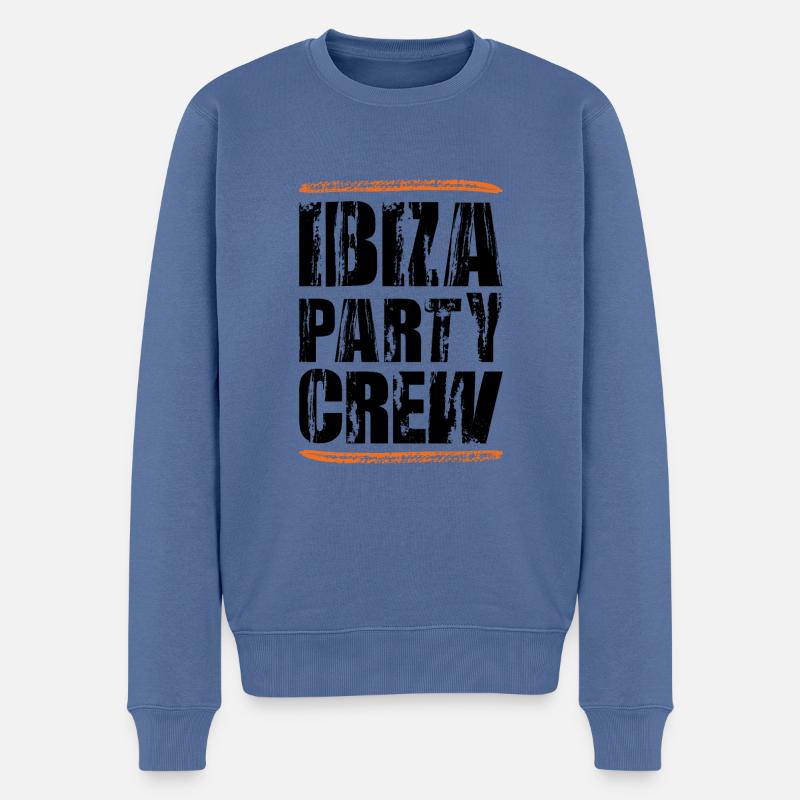 Ibiza Party Crew - Männer Premium Bio Pullover - Taubenblau