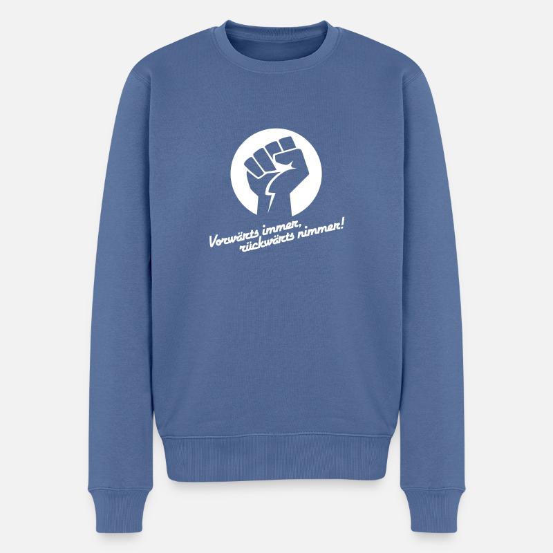 Vorwärts immer rückwärts nimmer - Männer Premium Bio Pullover - Taubenblau