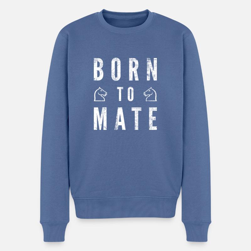 Né pour s'accoupler - Pull Premium bio Homme - bleu pigeon