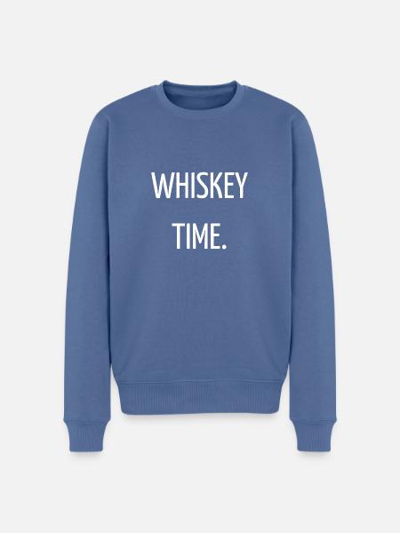 Whisky - Männer Premium Bio Pullover - Taubenblau