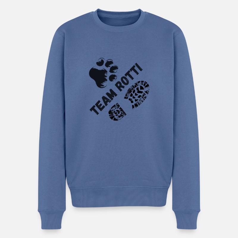 Rottweiler - Team Rotti - Männer Premium Bio Pullover - Taubenblau