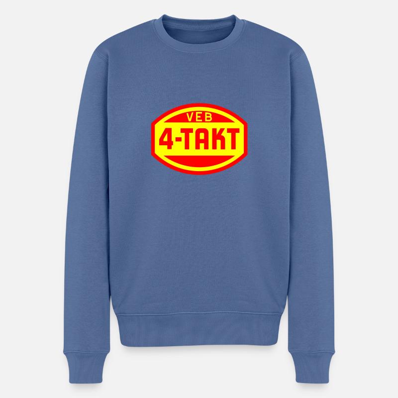 VEB 4-Takt Logo (2c) - Männer Premium Bio Pullover - Taubenblau