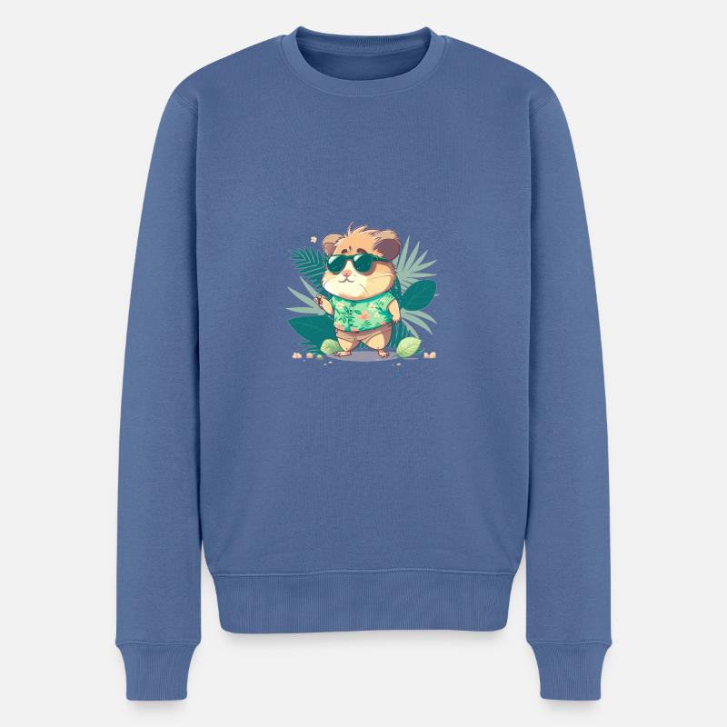Cool Hamster 3 - Männer Premium Bio Pullover - Taubenblau