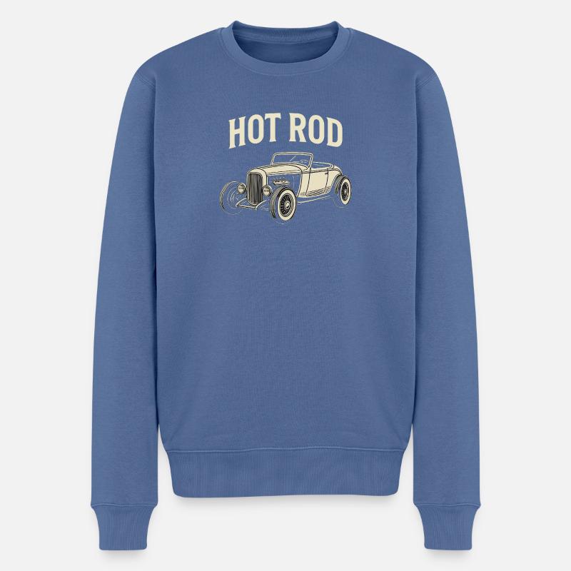 Hot Rod Imprimé Classique - Pull Premium bio Homme - bleu pigeon