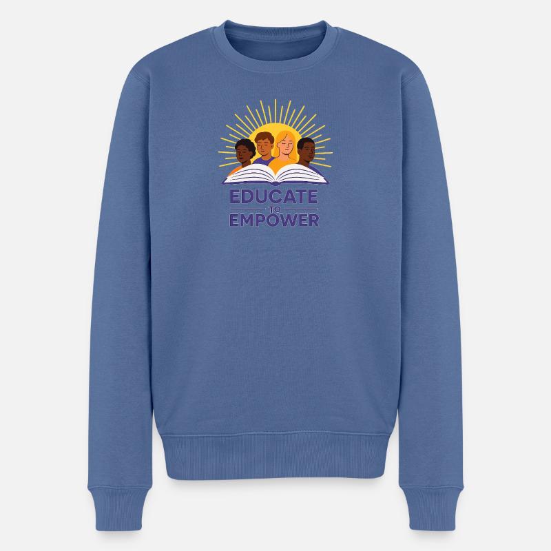 Illustration éducative sur la diversité ensoleillée - Pull Premium bio Homme - bleu pigeon
