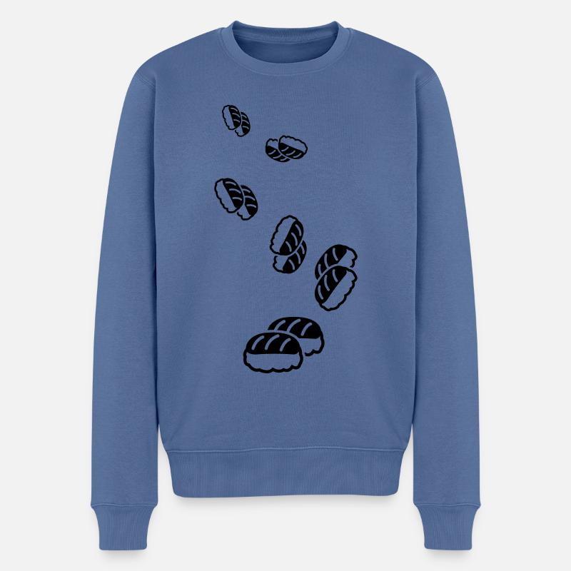 Sushi icon Silhouette - Männer Premium Bio Pullover - Taubenblau