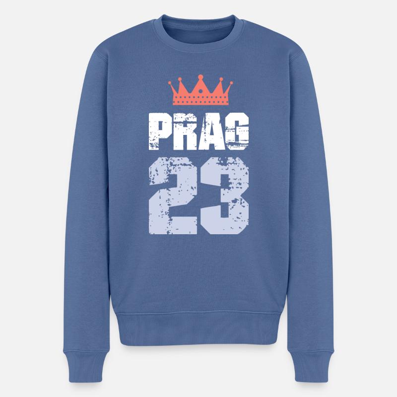 Prague 23 Maillot 2023 - Pull Premium bio Homme - bleu pigeon