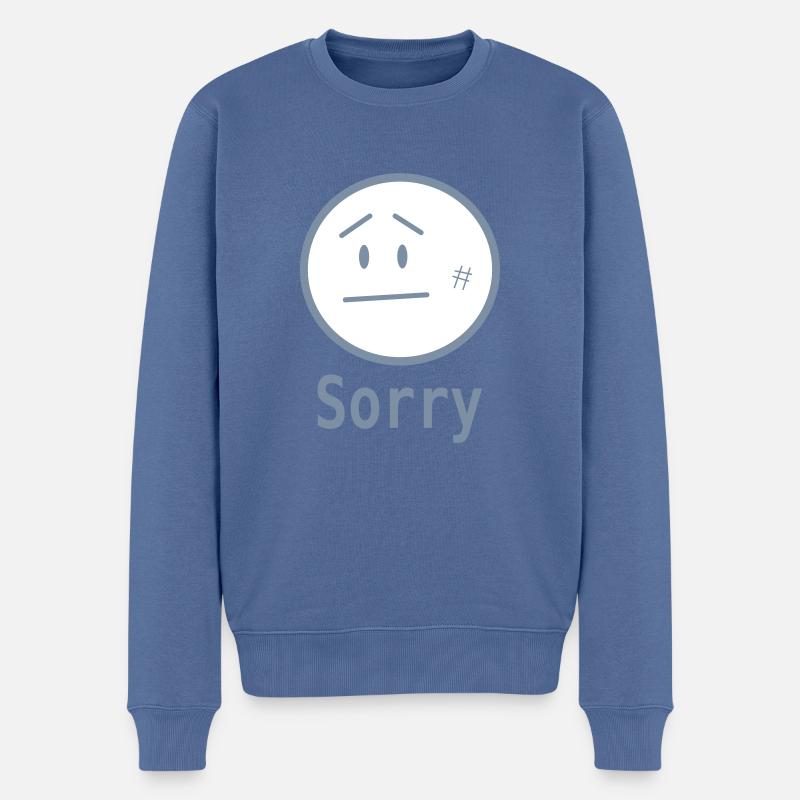 sorry - Männer Premium Bio Pullover - Taubenblau