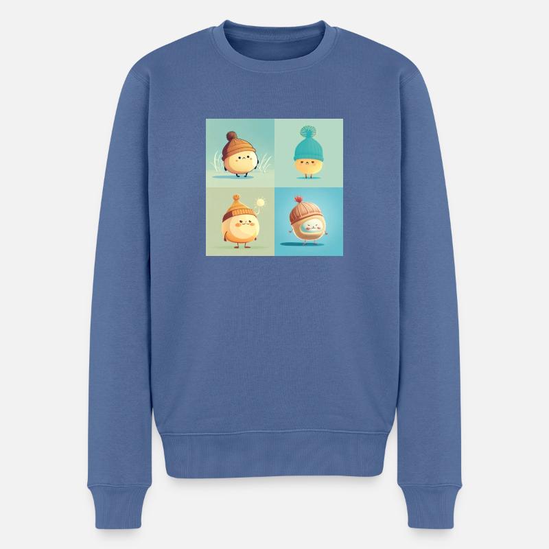 un oeuf cute - Pull Premium bio Homme - bleu pigeon
