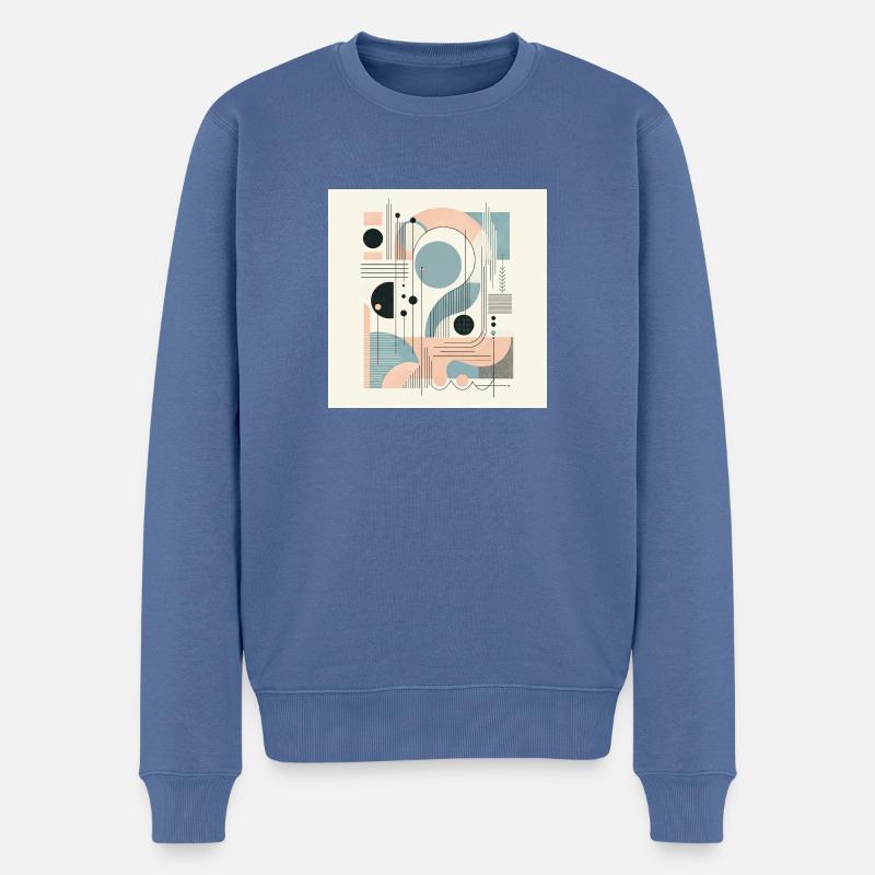 Geometrische Meditation - Männer Premium Bio Pullover - Taubenblau