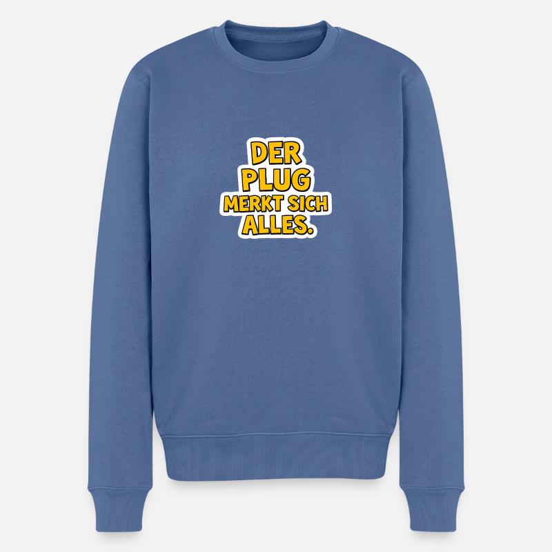 La prise - Pull Premium bio Homme - bleu pigeon