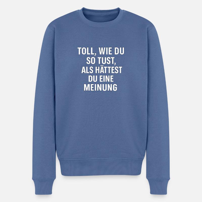 Sprechdurchfall #2 - Männer Premium Bio Pullover - Taubenblau